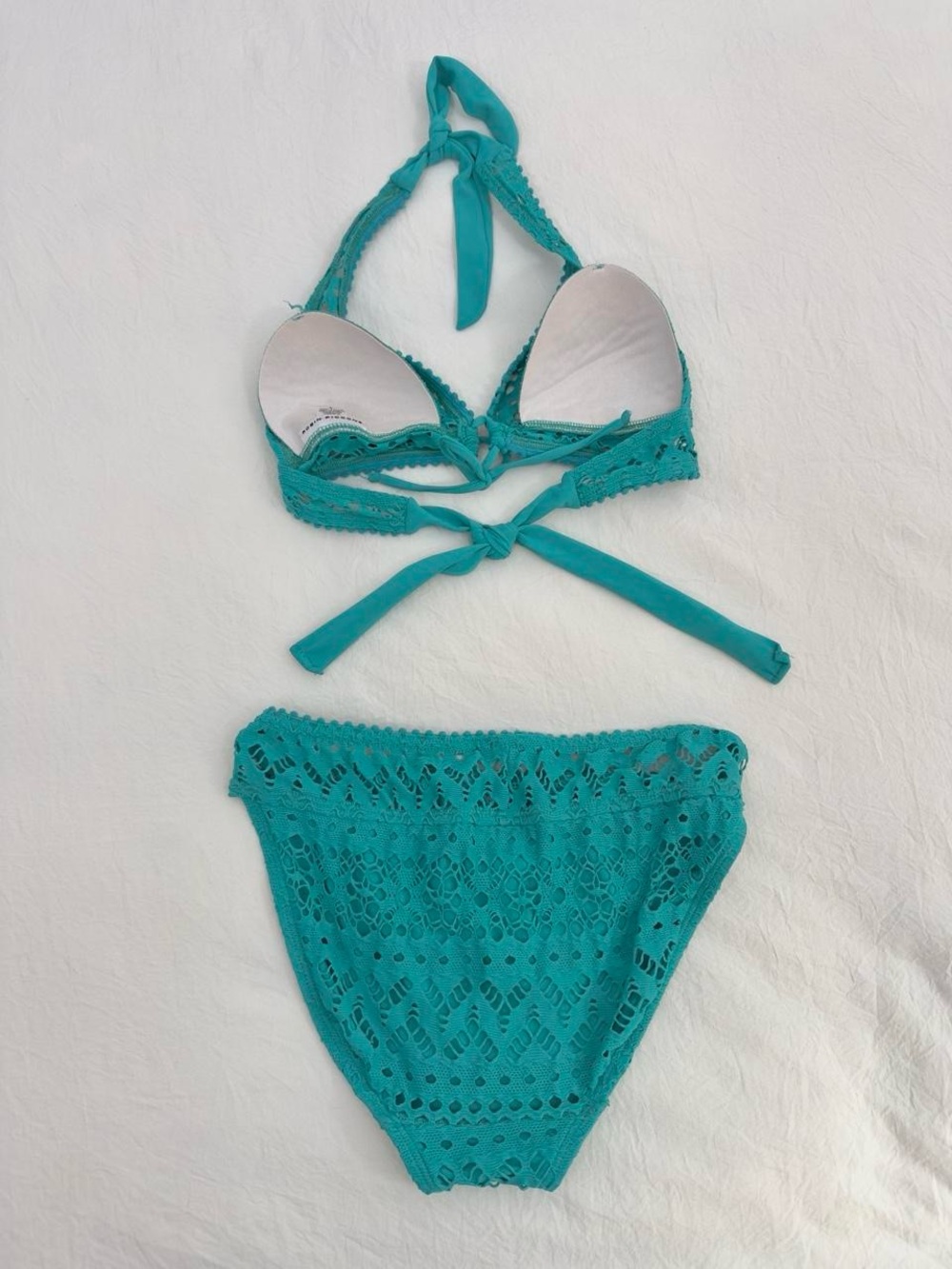 Turquoise Lace Bikini - Picture 6 of 8